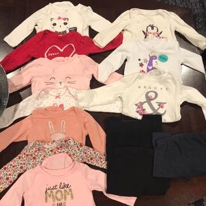 Lot of baby girls clothes, 9 months
